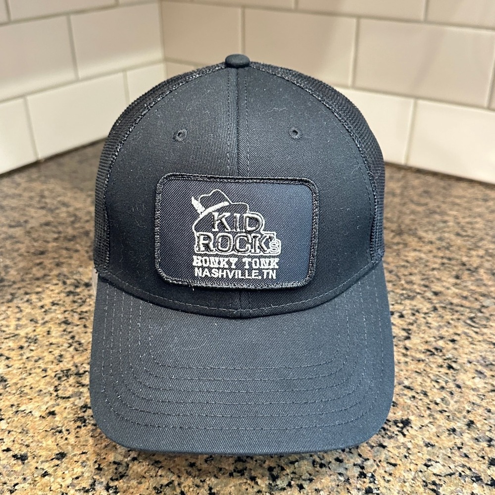 Kid Rock's Honky Tonk Nashville TN Cap America Trucker Hat Snapback Men's Black